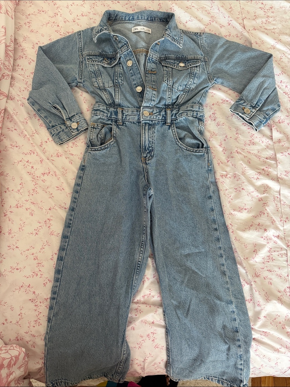 ZARA DENIM JUMPSUIT SZ 8